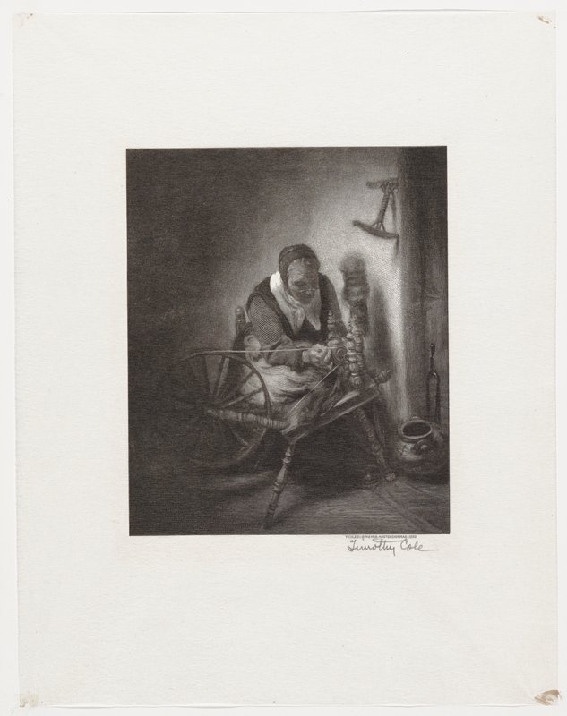 The Spinner, Timothy Cole, 1894