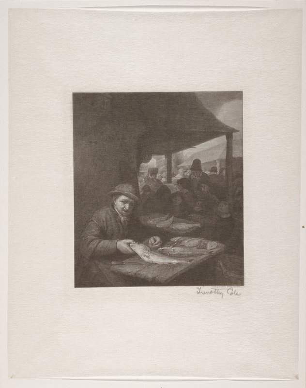 The Fish Market, Timothy Cole, 1894