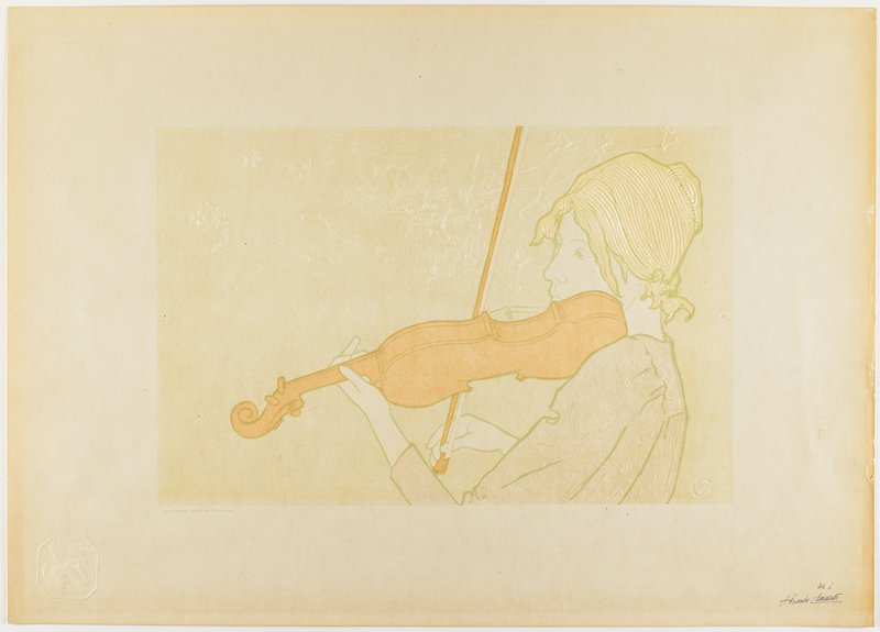 Girl with a Violin, Alexandre-Louis-Marie Charpentier, 1894