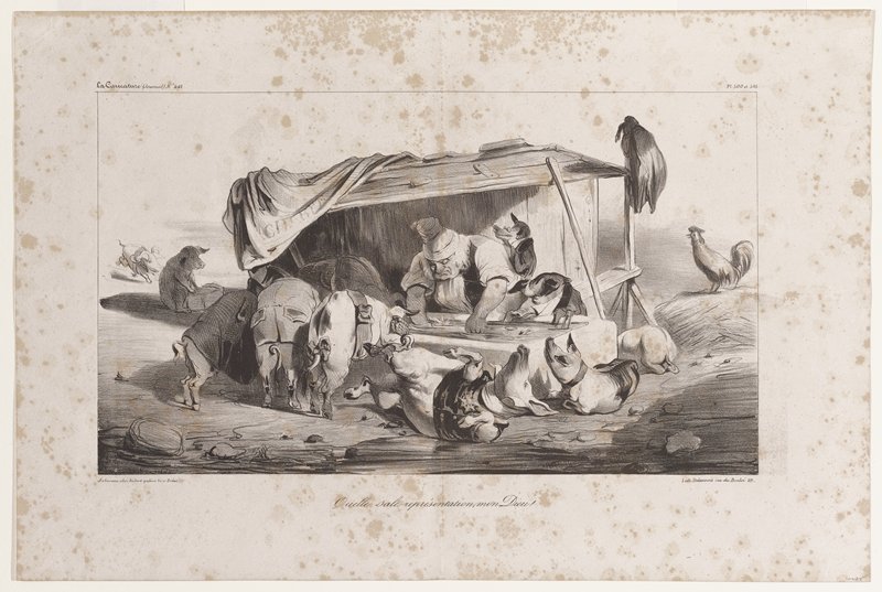 Quelle Sale Representation, Mon Dieu! (from La Caricature, June 18, 1835), Оноре Домье, XIX век