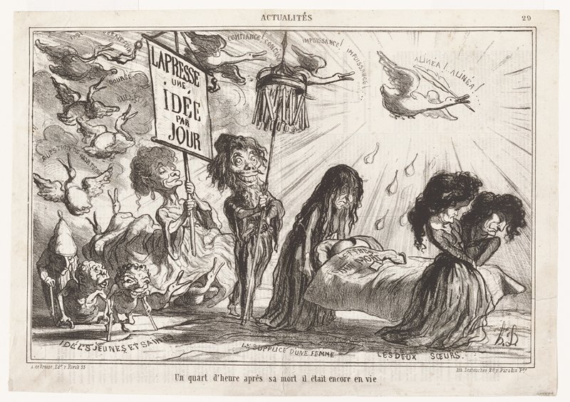 Un quart d'heure apres sa mort il etait encore en vie (Actualités), from Le Charivari