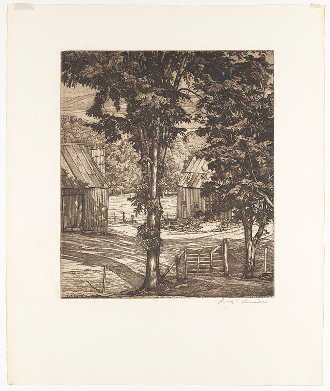Trees and Shadows, Luigi Lucioni, 1957