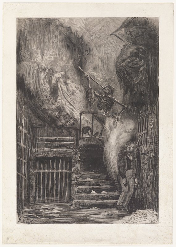 Street of the Old Lantern (Death of Gérard de Nerval), Gustave Doré, 1855
