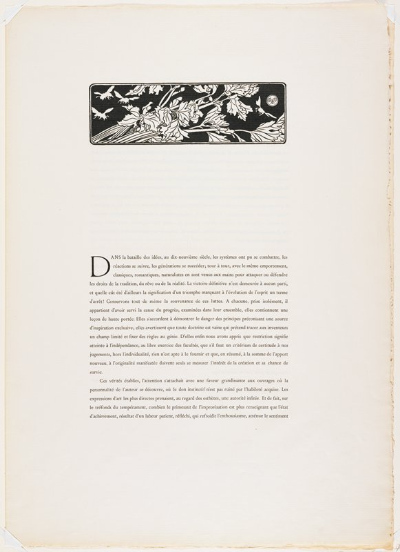 Preface to L' Estampe originale, Georges Auriol, 1893