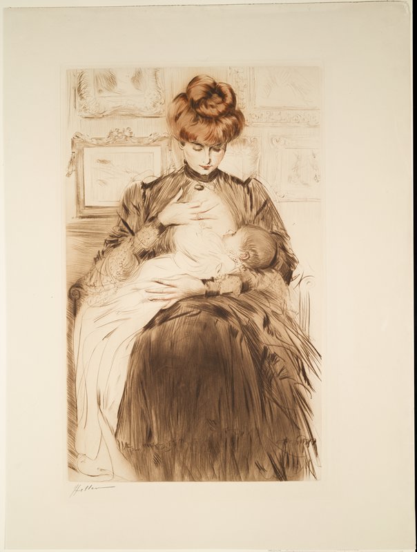 MMe. Helleu Nursing Baby, Paul-César Helleu, 19th century