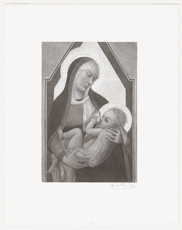 Madonna and Child, Timothy Cole, 1889
