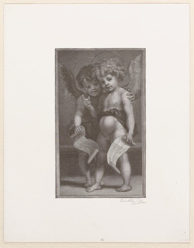Two Angels (Cherubs), Timothy Cole, 1892