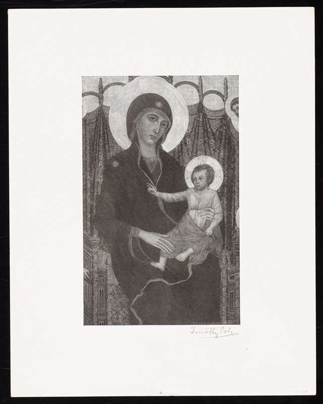 Madonna and Child, Timothy Cole, 1888