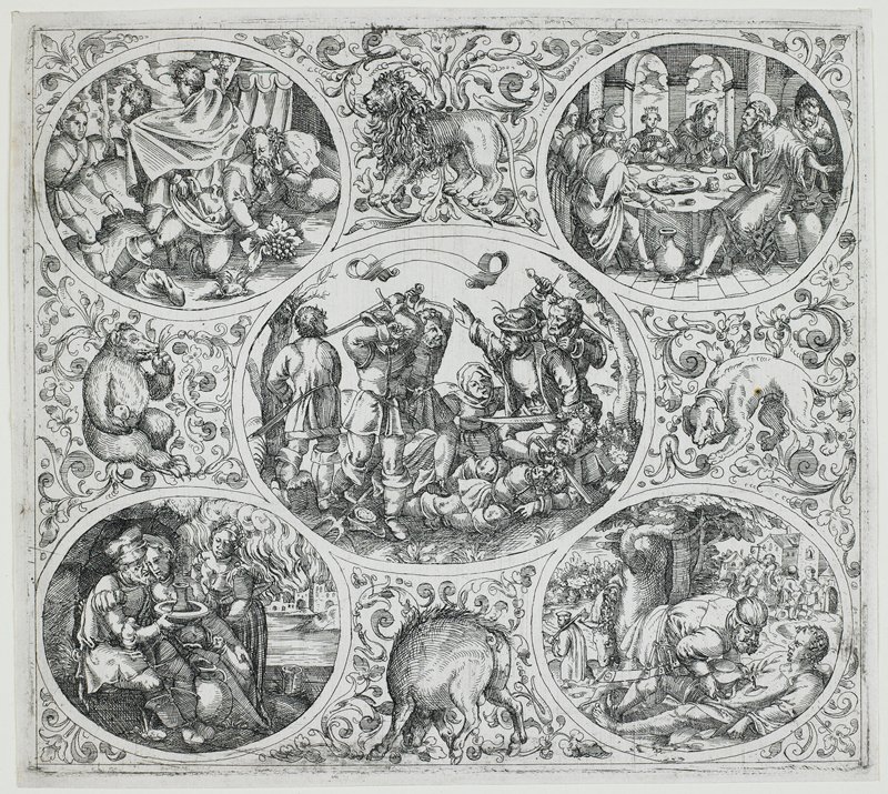 Allegory of the Effects of Wine, Matthias Zündt, c. 1551–70