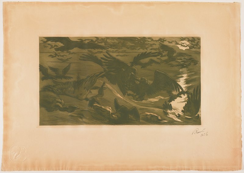 Oiseaux de proie (Birds of Prey), Victor Emile Prouvé, 1893