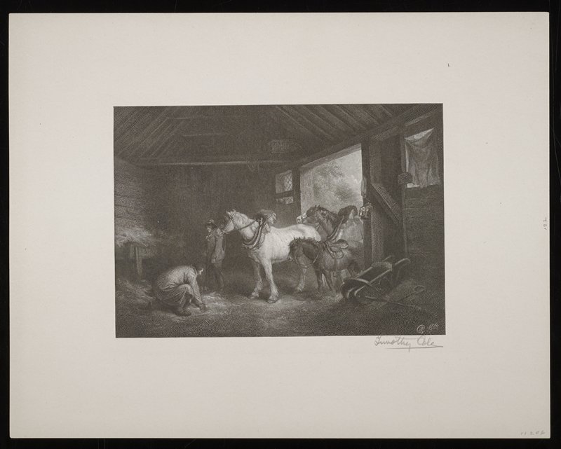 Stable Interior, Timothy Cole, 1899