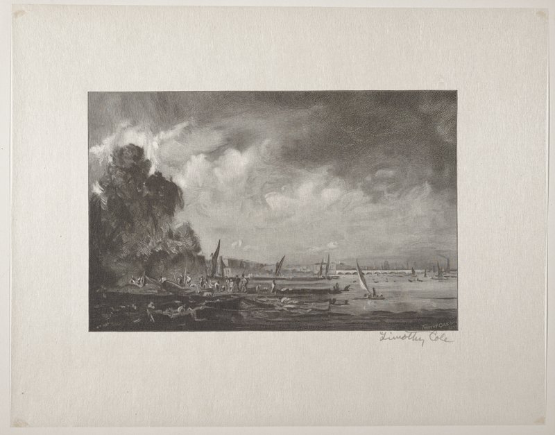 The Thames (Waterloo Bridge), Timothy Cole, 1900