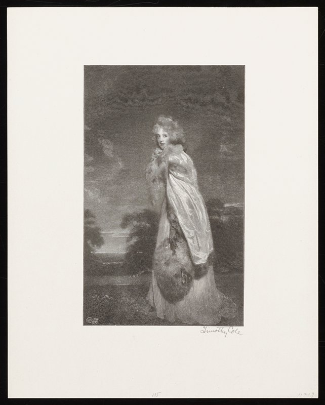 Lady Derby (Miss Farren), Timothy Cole, 1899