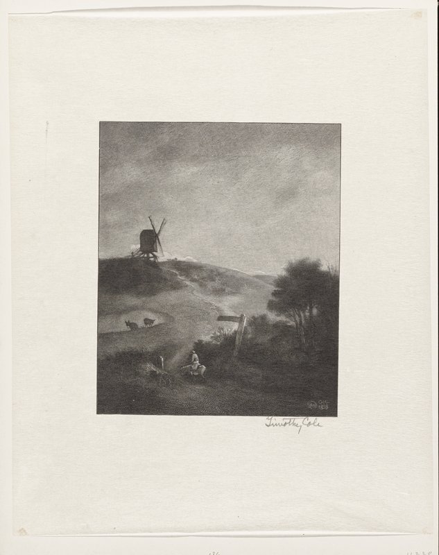 Windmill on Mousehold Heath, Timothy Cole, 1899