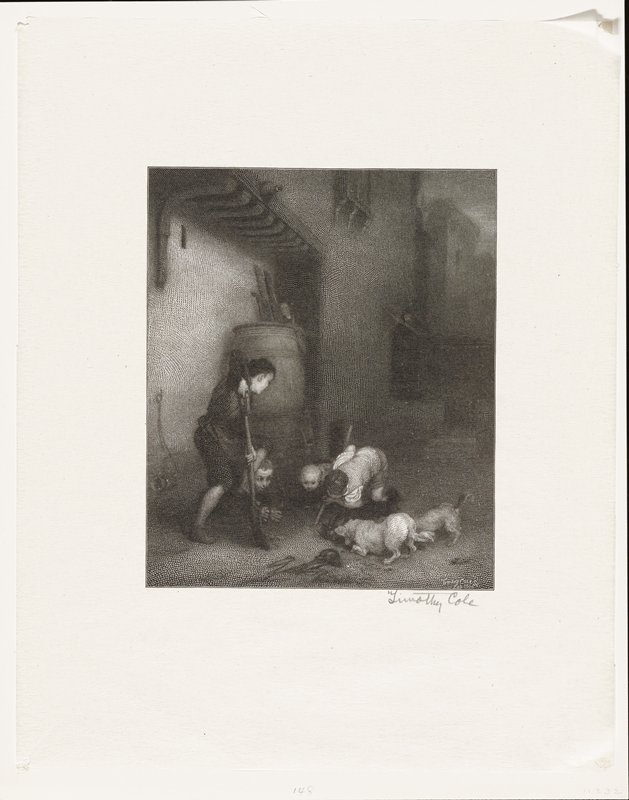 Boys Digging for Rats, Timothy Cole, 1901