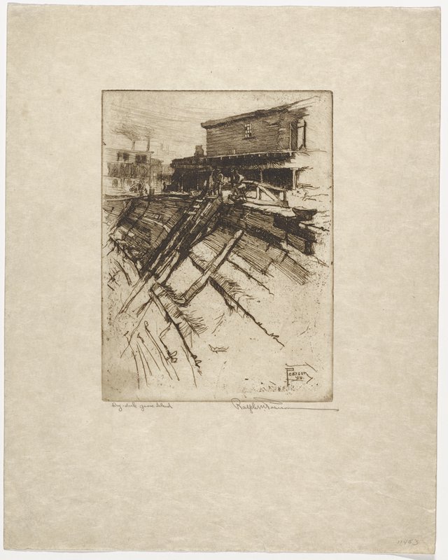 Drydock, Goose Island, Ralph Pearson, 1904