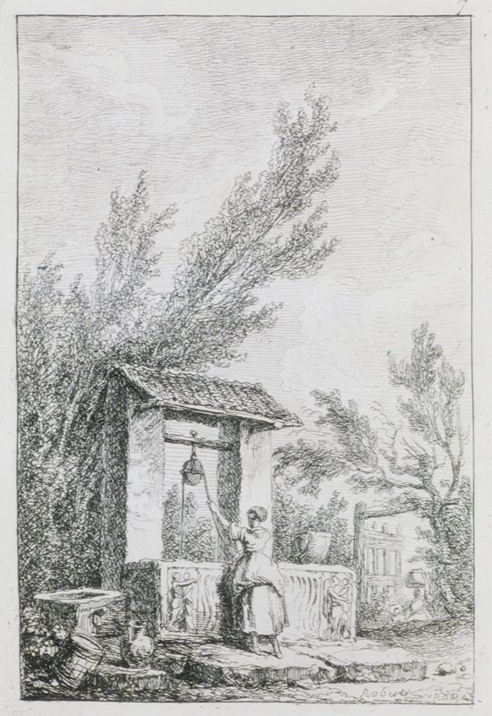 Plate 6 from Les Soirées de Rome, Юбер Робер, XVIII век