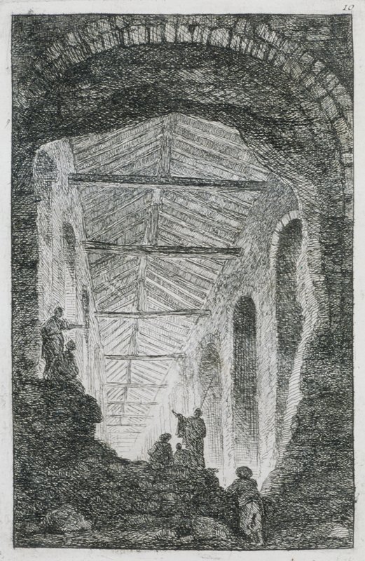 Plate 9 from Les Soirées de Rome, Юбер Робер, XVIII век