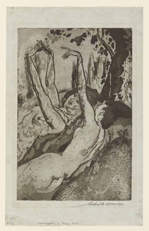 Moonlight on the Grassy Bank by Arthur B. Davies