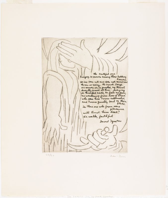 The Faithful One, c. 1951-58, from 21 Etchings and Poems, Ben Zion, 1960