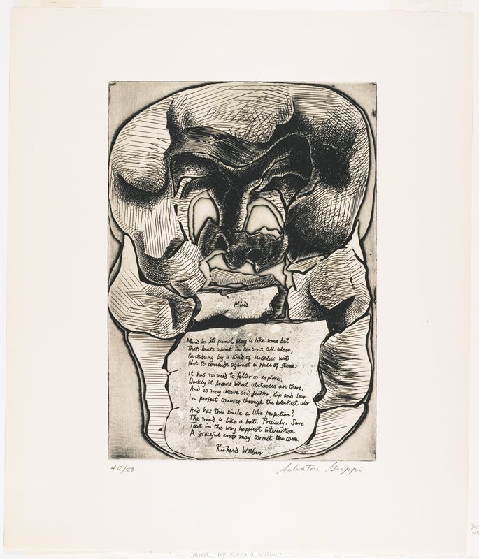 Mind, 1956, from 21 Etchings and Poems, Salvatore Grippi, 1960