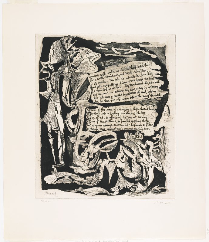 Underworld, c. 1951-58, from 21 Etchings and Poems, Kurt Roesch, 1960