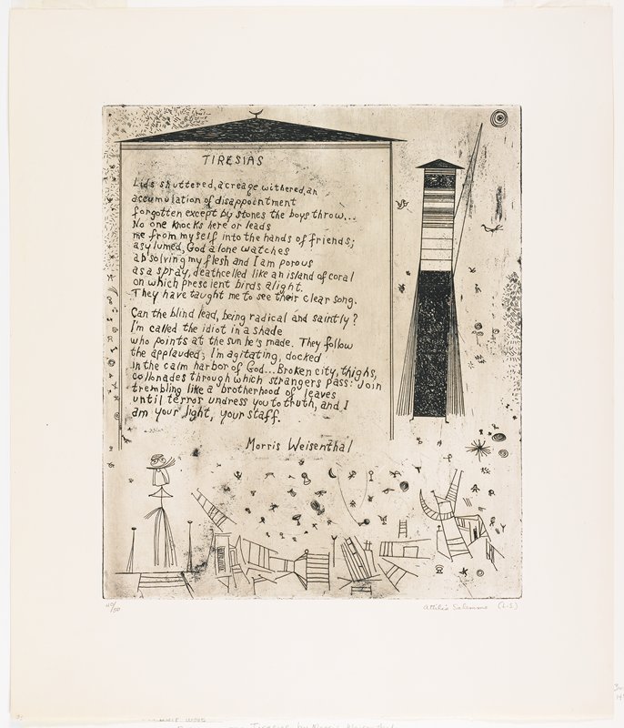 Tiresias, c. 1951-55, from 21 Etchings and Poems, Attilio Salemme, 1960
