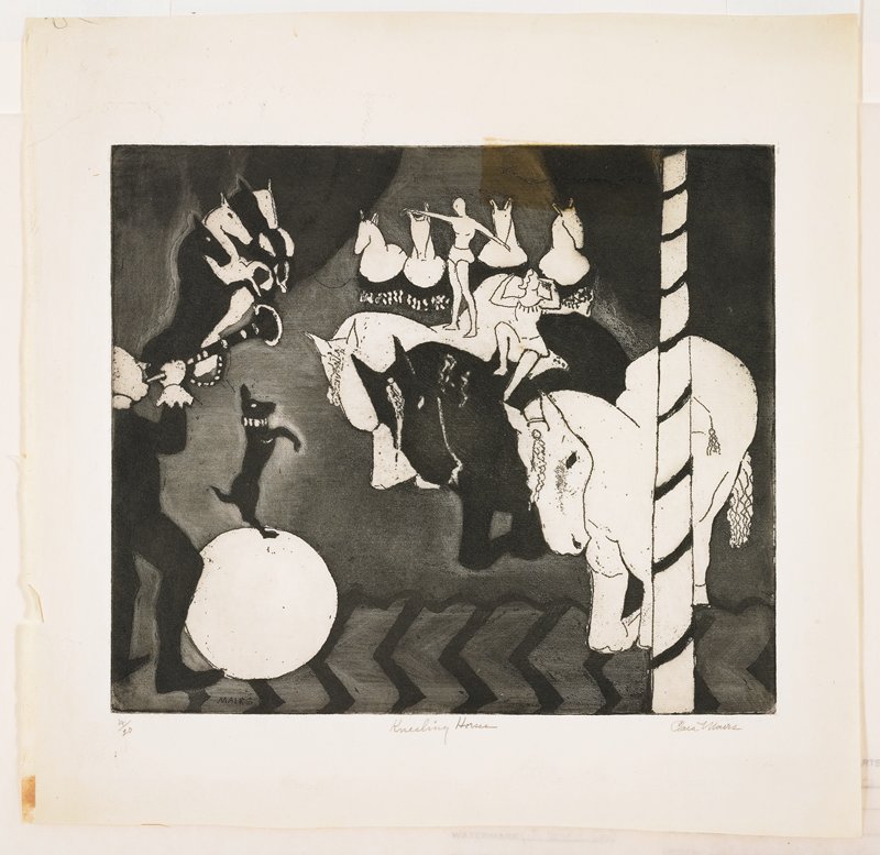Kneeling Horses, Clara Gardner Mairs, c. 1930