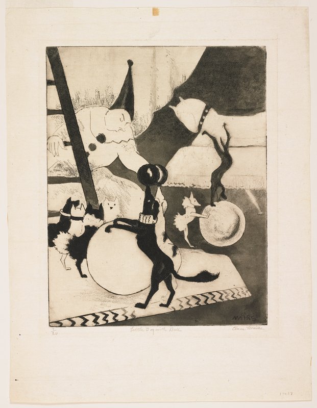 Little Dog with Ball, Clara Gardner Mairs, c. 1930