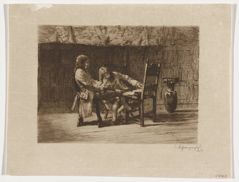 A Difficult Question, Ignaz M. Gaugengigl, 19th century