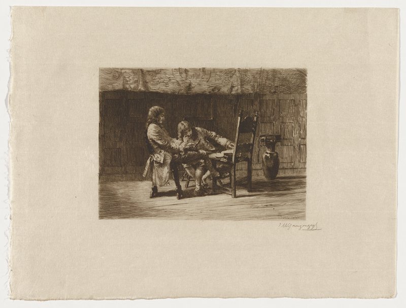 A Difficult Question, Ignaz M. Gaugengigl, 19th century