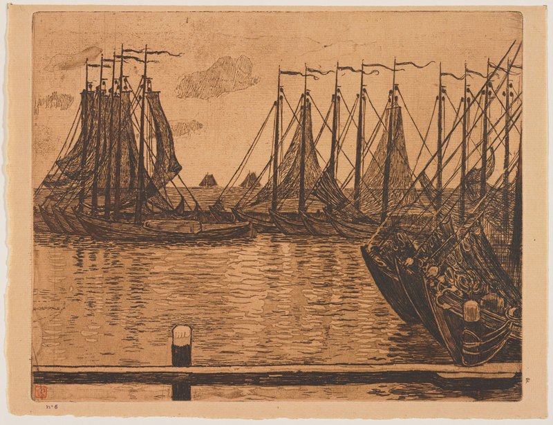 Les bateaux à Volendam (Boats at Volendam), Тео ван Рейссельберге, 1894