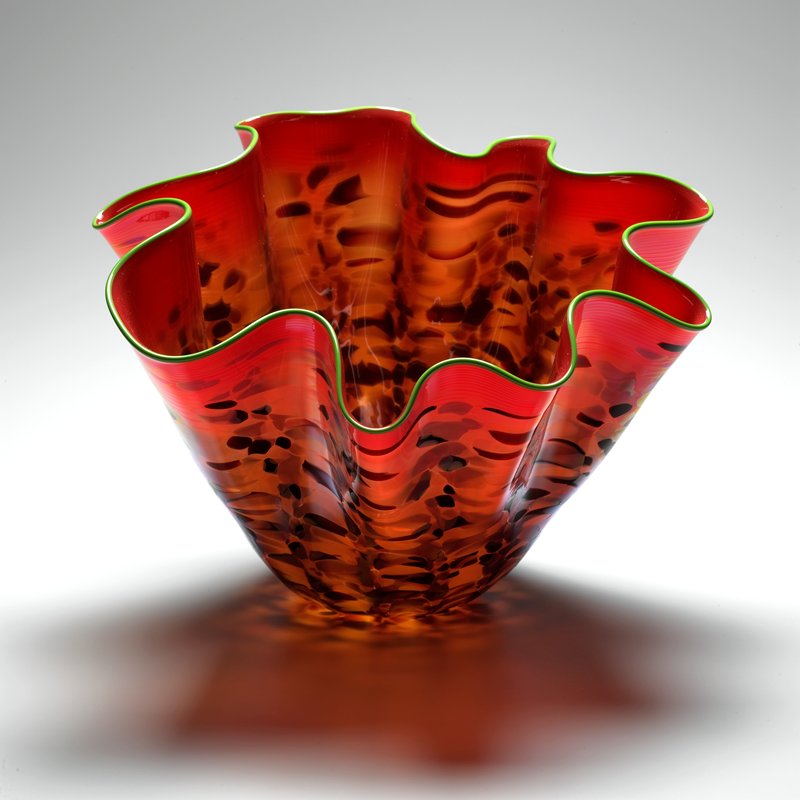 Brilliant Ruby Macchia with Green Lip Wrap, Dale Chihuly, 2001