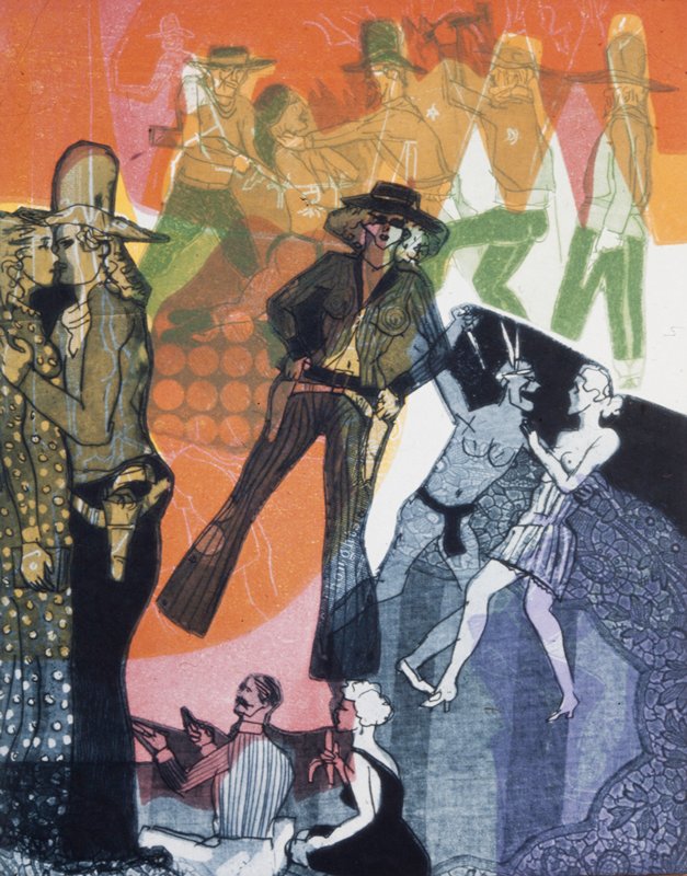Wild Western, Warrington Colescott, 1968