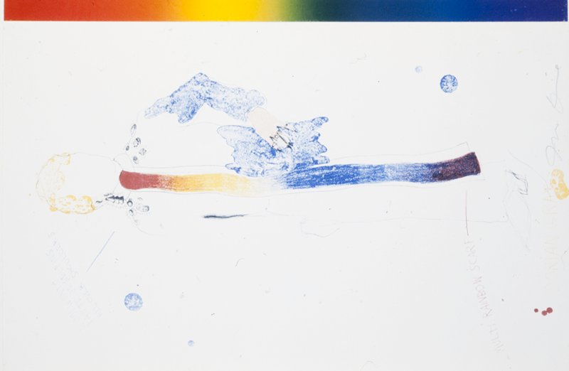 Dorian Gray with a Rainbow Scarf, Jim Dine, 1968
