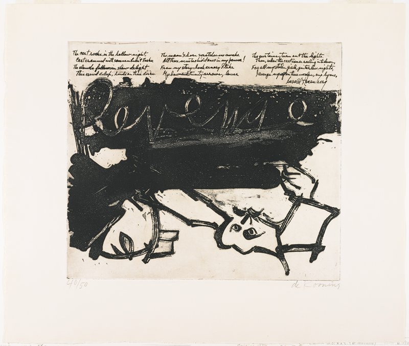 Revenge, from 21 Etchings and Poems by Willem de Kooning