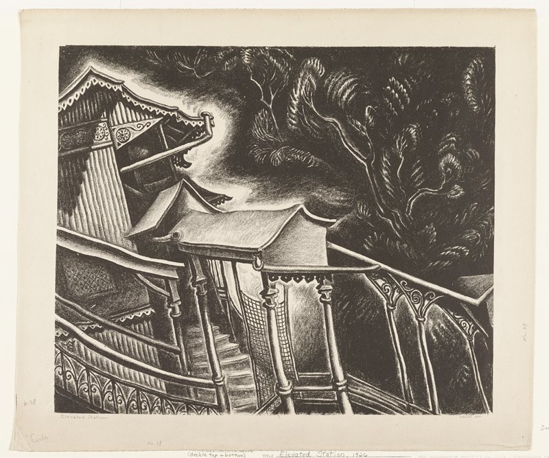 Elevated Station, Wanda Gág, 1926