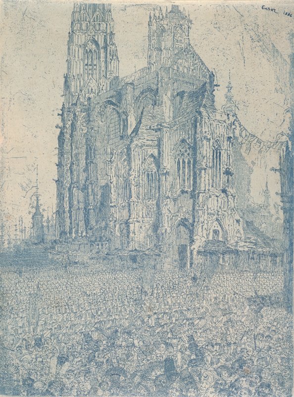 La Cathedrale (1re planche), James Ensor, 1886
