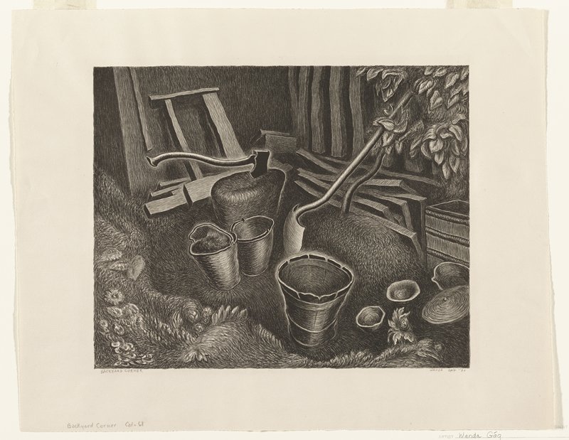 Backyard Corner, Wanda Gág, 1930