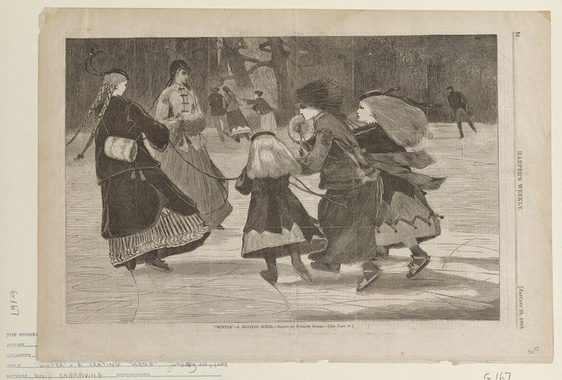 Winter—A Skating Scene, Winslow Homer, 1868