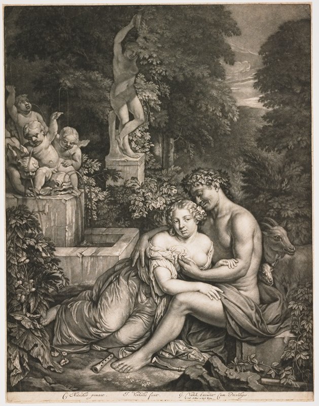 Pan and Pomona, Jan Verkolje, c. 1685