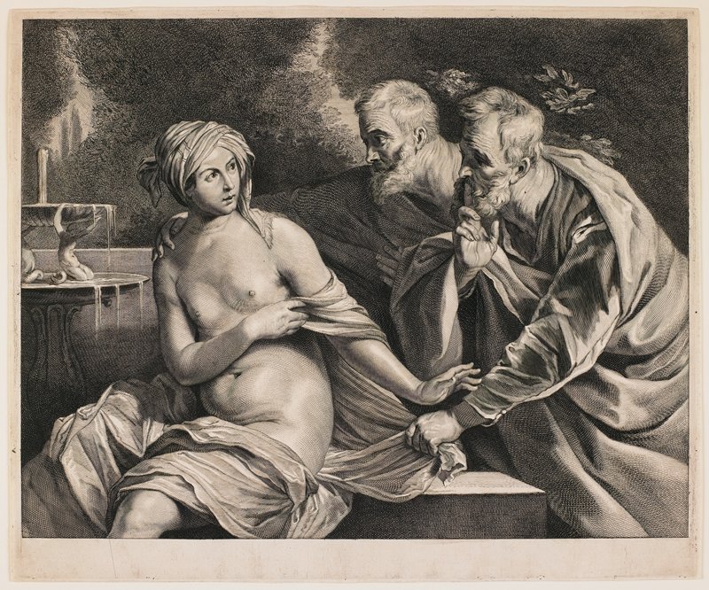 Susanna and the Elders, Cornelis Visscher, 17th century