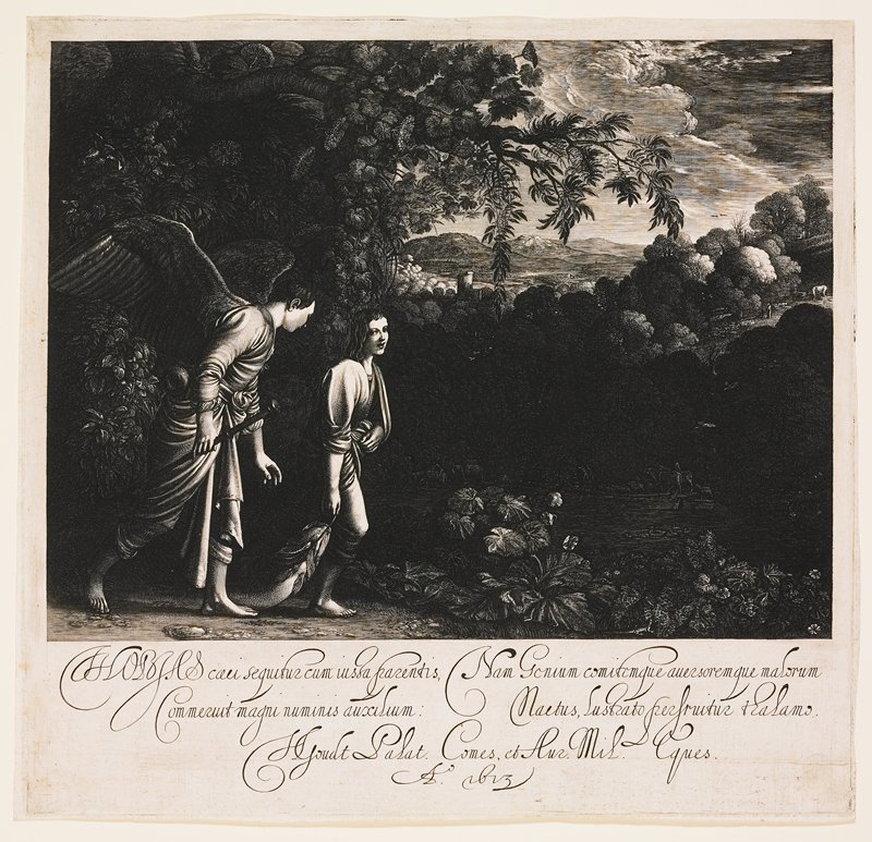 Tobias and the Angel, Hendrik Goudt, 1613