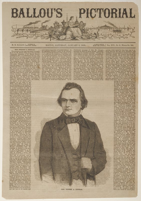 Hon. Stephen A. Douglas, Winslow Homer, 1859