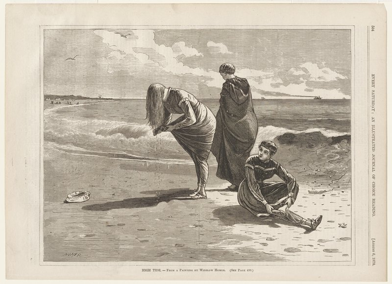 High Tide, Winslow Homer, 1870