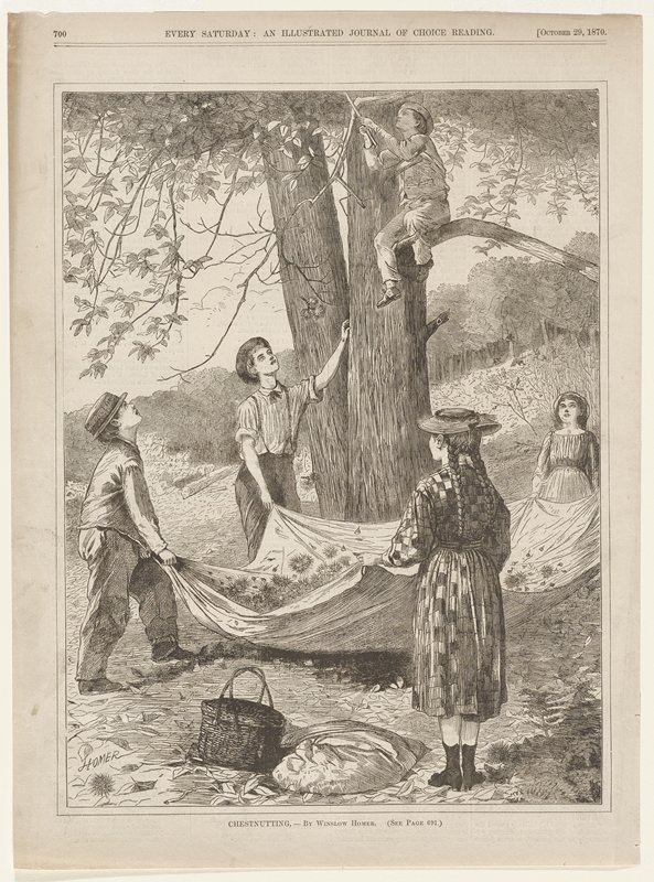 Chestnutting, Winslow Homer, 1870