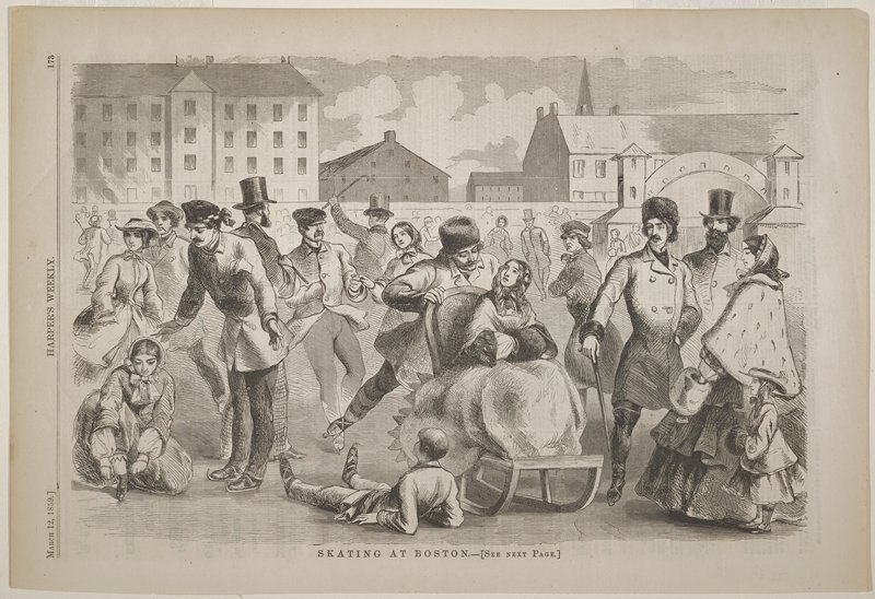 Skating at Boston, Winslow Homer, 1859