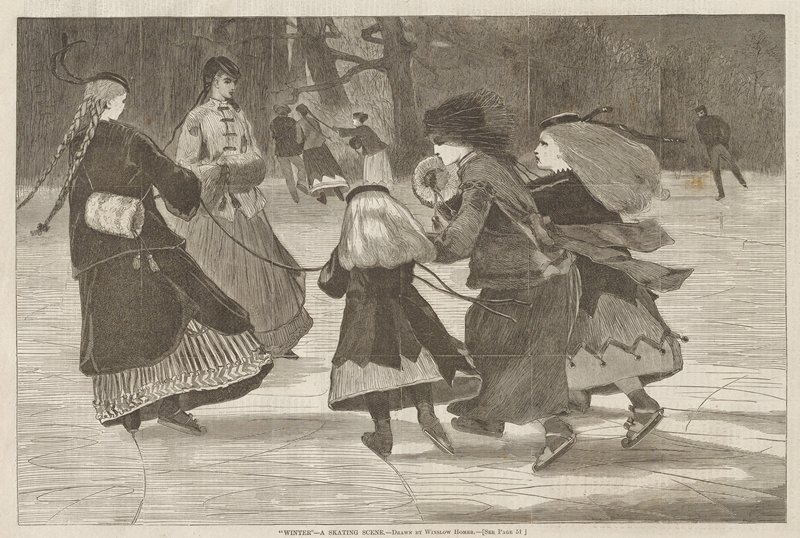 Winter - A Skating Scene, Winslow Homer, 1868