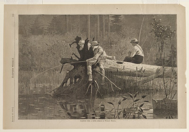 Waiting for a Bite, Winslow Homer, 1874