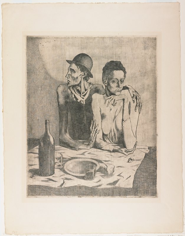 Le repas frugal, Pablo Picasso, September 1904 (printed 1913)
